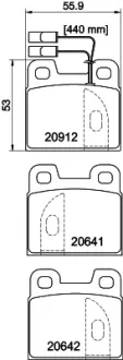 Комплект тормозных колодок, дисковый тормоз HELLA PAGID T4158