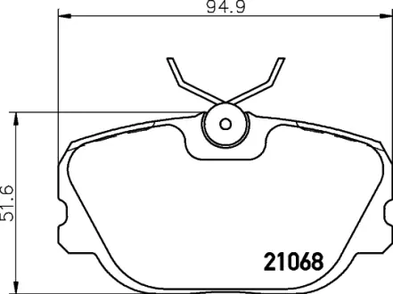 Комплект тормозных колодок, дисковый тормоз HELLA PAGID T5029