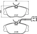 Комплект тормозных колодок, дисковый тормоз HELLA PAGID T5032 (фото 1)