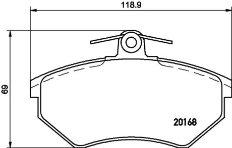 Комплект тормозных колодок, дисковый тормоз HELLA PAGID T5050