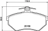 Комплект тормозных колодок, дисковый тормоз HELLA PAGID T5051 (фото 1)