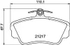 Комплект тормозных колодок, дисковый тормоз HELLA PAGID T5053 (фото 1)