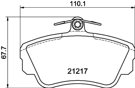 Комплект тормозных колодок, дисковый тормоз HELLA PAGID T5053