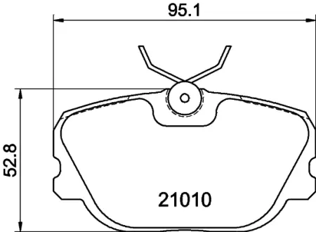 Комплект тормозных колодок, дисковый тормоз HELLA PAGID T5055