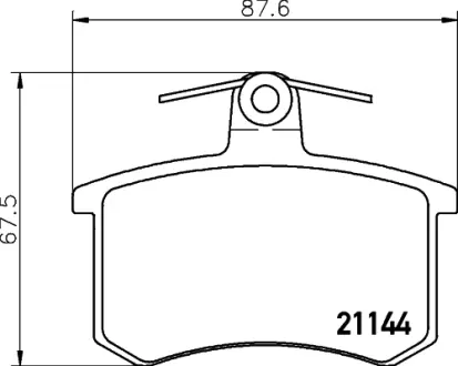 Комплект тормозных колодок, дисковый тормоз HELLA PAGID T5056