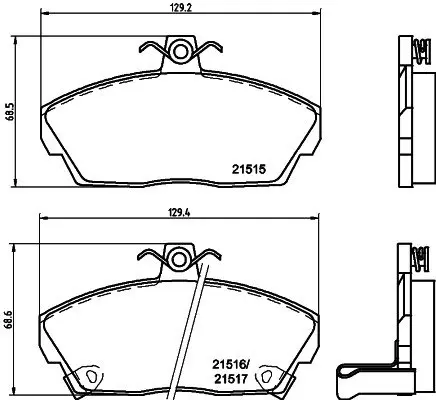 Комплект тормозных колодок, дисковый тормоз HELLA PAGID T5065 (фото 1)