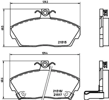 Комплект тормозных колодок, дисковый тормоз HELLA PAGID T5065