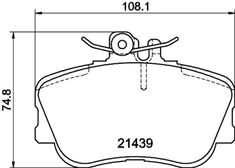 Комплект тормозных колодок, дисковый тормоз HELLA PAGID T5067