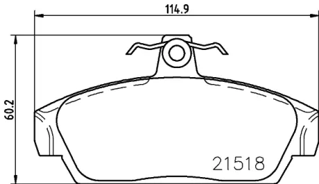 Комплект тормозных колодок, дисковый тормоз HELLA PAGID T5073