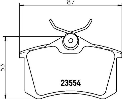 Комплект тормозных колодок, дисковый тормоз HELLA PAGID T5075 (фото 1)