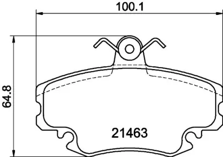 Комплект тормозных колодок, дисковый тормоз HELLA PAGID T5077