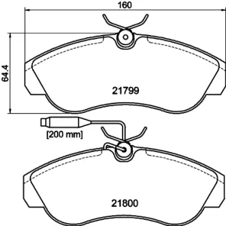 Комплект тормозных колодок, дисковый тормоз HELLA PAGID T5079