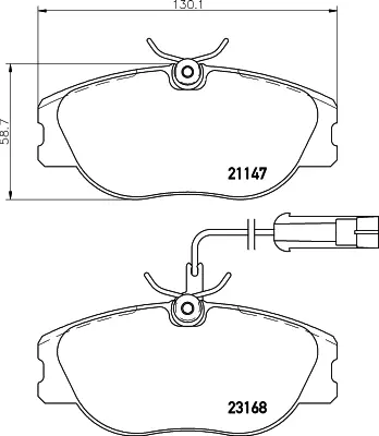 Комплект тормозных колодок, дисковый тормоз HELLA PAGID T5085 (фото 1)