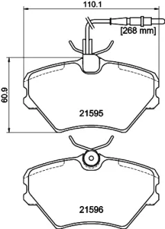 Комплект тормозных колодок, дисковый тормоз HELLA PAGID T5086
