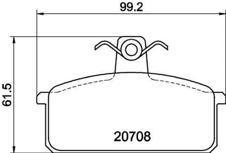 Комплект тормозных колодок, дисковый тормоз HELLA PAGID T5094