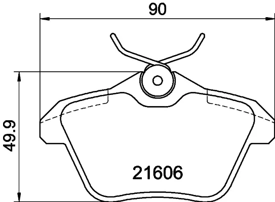 Комплект тормозных колодок, дисковый тормоз HELLA PAGID T5102 (фото 1)