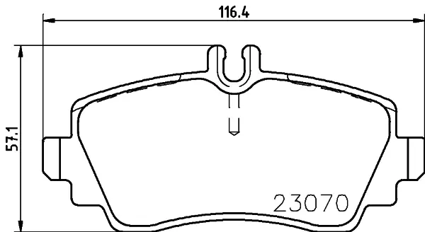 Комплект тормозных колодок, дисковый тормоз HELLA PAGID T5110 (фото 1)