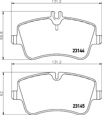 Комплект тормозных колодок, дисковый тормоз HELLA PAGID T5112 (фото 1)