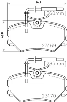 Комплект тормозных колодок, дисковый тормоз HELLA PAGID T5117