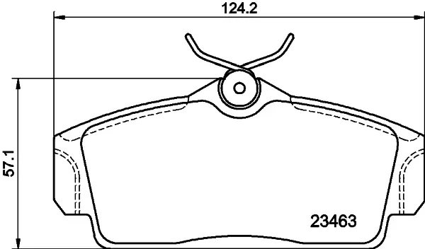 Комплект тормозных колодок, дисковый тормоз HELLA PAGID T5121 (фото 1)