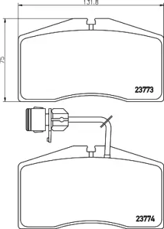 Комплект тормозных колодок, дисковый тормоз HELLA PAGID T5126