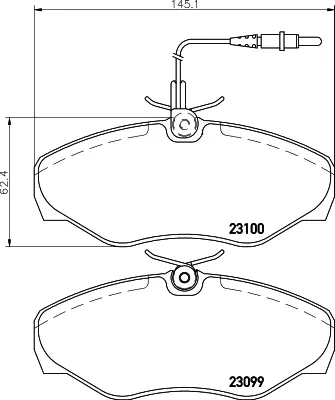Комплект тормозных колодок, дисковый тормоз HELLA PAGID T5127 (фото 1)