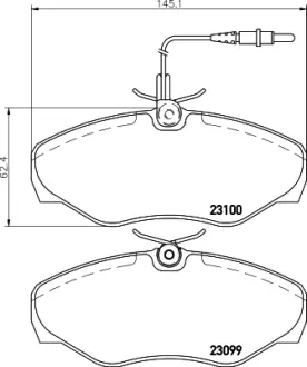 Комплект тормозных колодок, дисковый тормоз HELLA PAGID T5127