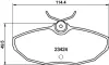 Комплект тормозных колодок, дисковый тормоз HELLA PAGID T5133 (фото 1)