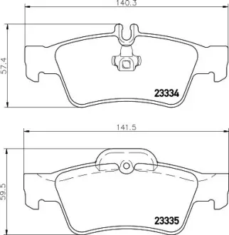Комплект тормозных колодок, дисковый тормоз HELLA PAGID T5155