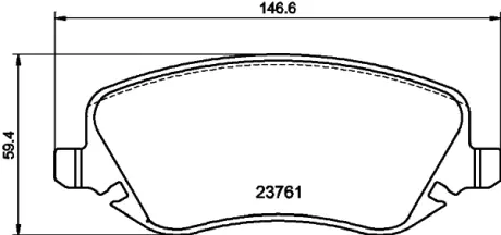 Комплект тормозных колодок, дисковый тормоз HELLA PAGID T5156