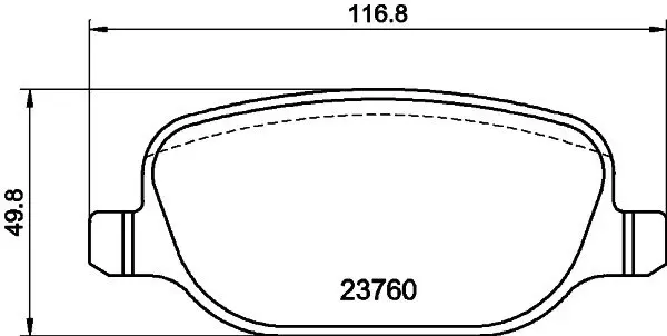 Комплект тормозных колодок, дисковый тормоз HELLA PAGID T5157 (фото 1)