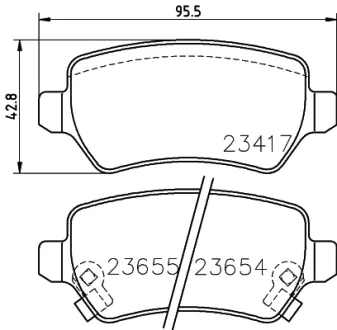 Комплект тормозных колодок, дисковый тормоз HELLA PAGID T5158