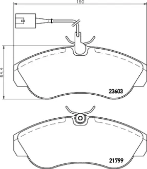 Комплект тормозных колодок, дисковый тормоз HELLA PAGID T5159