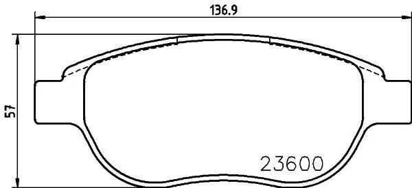 Комплект тормозных колодок, дисковый тормоз HELLA PAGID T5167 (фото 1)