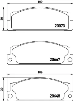 Комплект тормозных колодок, дисковый тормоз HELLA PAGID T6025