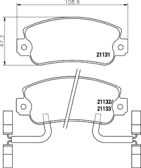 Комплект тормозных колодок, дисковый тормоз HELLA PAGID T6062