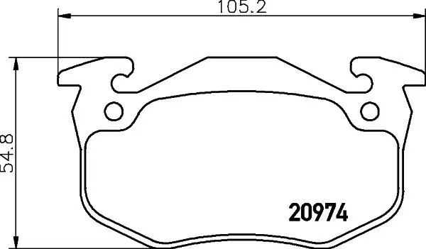 Комплект тормозных колодок, дисковый тормоз HELLA PAGID T6065 (фото 1)