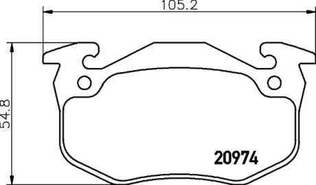 Комплект тормозных колодок, дисковый тормоз HELLA PAGID T6065