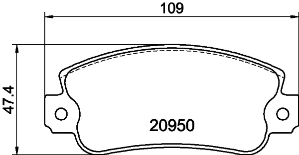 Комплект тормозных колодок, дисковый тормоз HELLA PAGID T9003 (фото 1)