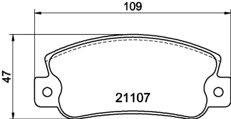 Комплект тормозных колодок, дисковый тормоз HELLA PAGID T9017