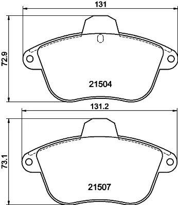 Комплект тормозных колодок, дисковый тормоз HELLA PAGID T9019 (фото 1)