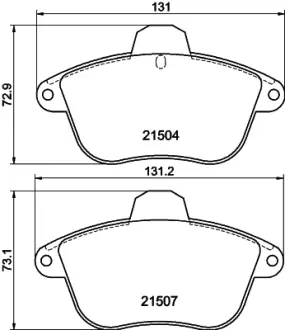 Комплект тормозных колодок, дисковый тормоз HELLA PAGID T9019