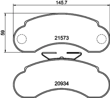 Комплект тормозных колодок, дисковый тормоз HELLA PAGID T9025