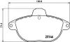 Комплект тормозных колодок, дисковый тормоз HELLA PAGID T9068 (фото 1)