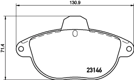 Комплект тормозных колодок, дисковый тормоз HELLA PAGID T9068