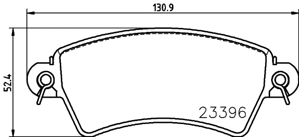 Комплект тормозных колодок, дисковый тормоз HELLA PAGID T9096 (фото 1)