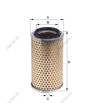 Фільтр повітряний 173x95x43 AEBI TP 1000 ISEKI TX 1300, TX 1300F, TX 1500 SCHAEFF HR 2 (02) HENGST E110L (фото 1)