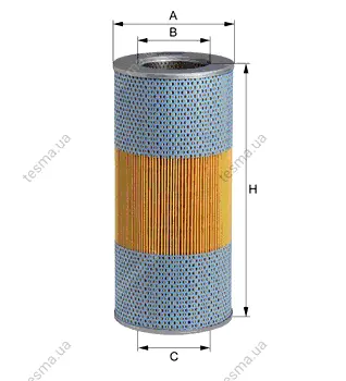 Oil filter, cartridge. Фильтр масляный, вставка HENGST E330H (фото 1)