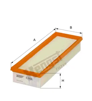 Фильтр воздушный. Фільтр повітряний. Air filter HENGST E344L