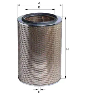 Air filter, primary. Фильтр воздушный, основной HENGST E433L